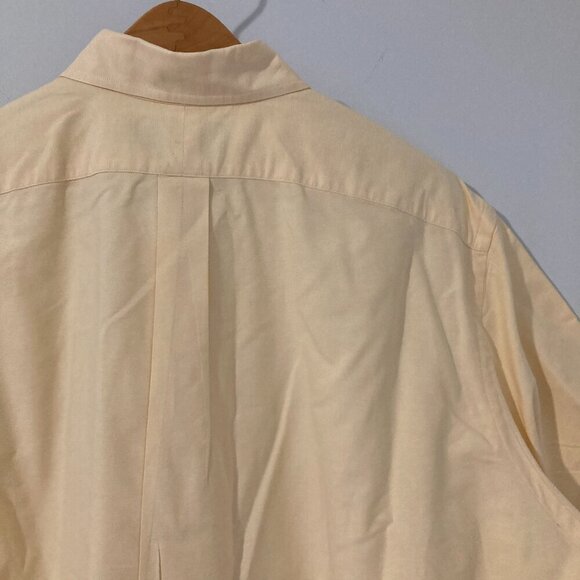 Ralph Lauren Mens XL Yellow Short Sleeve Button Down Classic Logo Cotton - Picture 9 of 9
